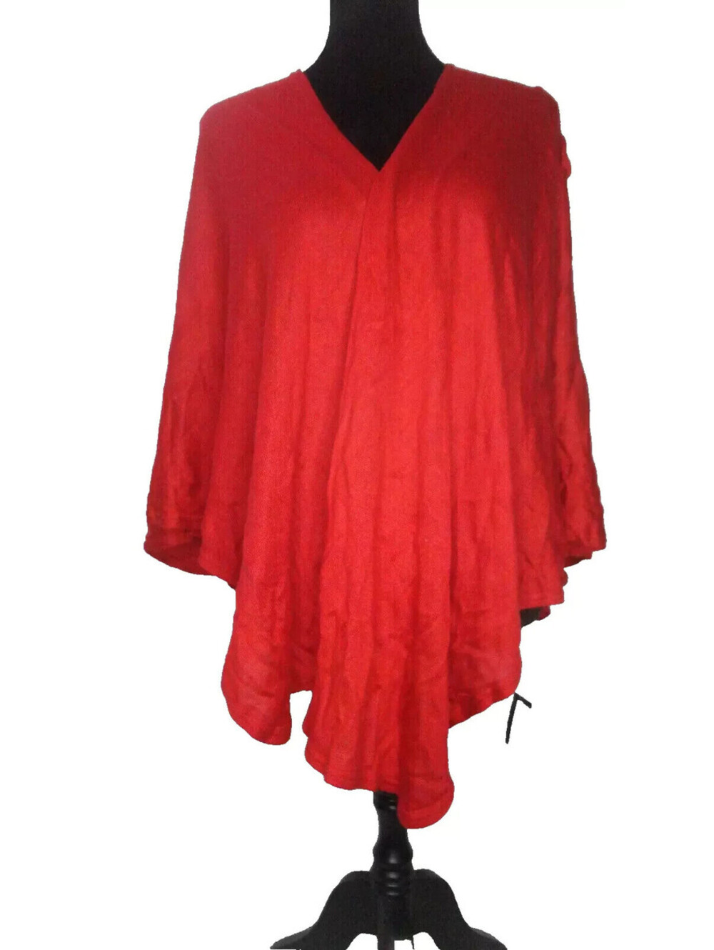 INC International Concepts Womens Ruana Wrap With Bow Pull Red O/S **NEW**